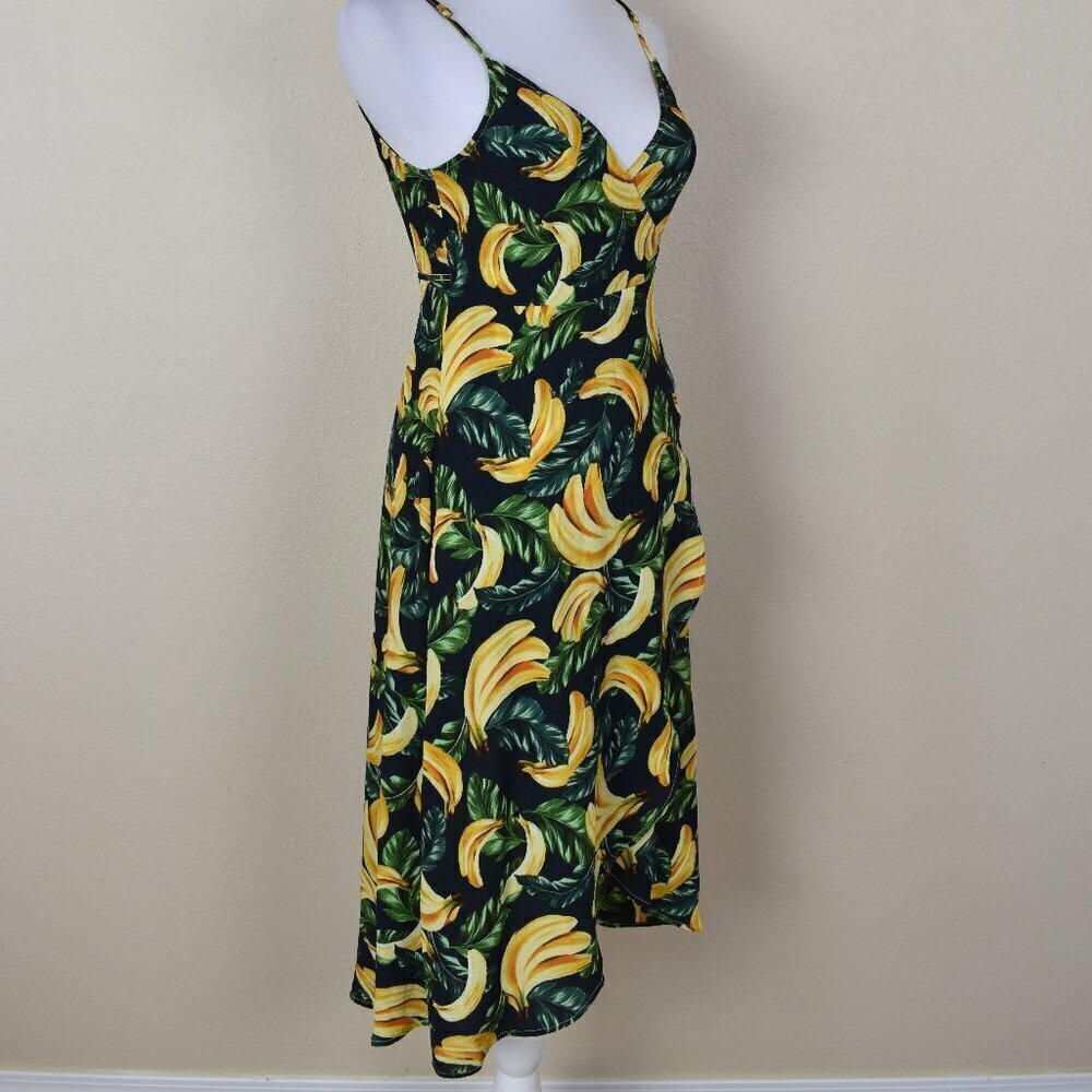 Show Me Your Mumu Meghan Wrap Banana Print Dress - S - Picture 8 of 9